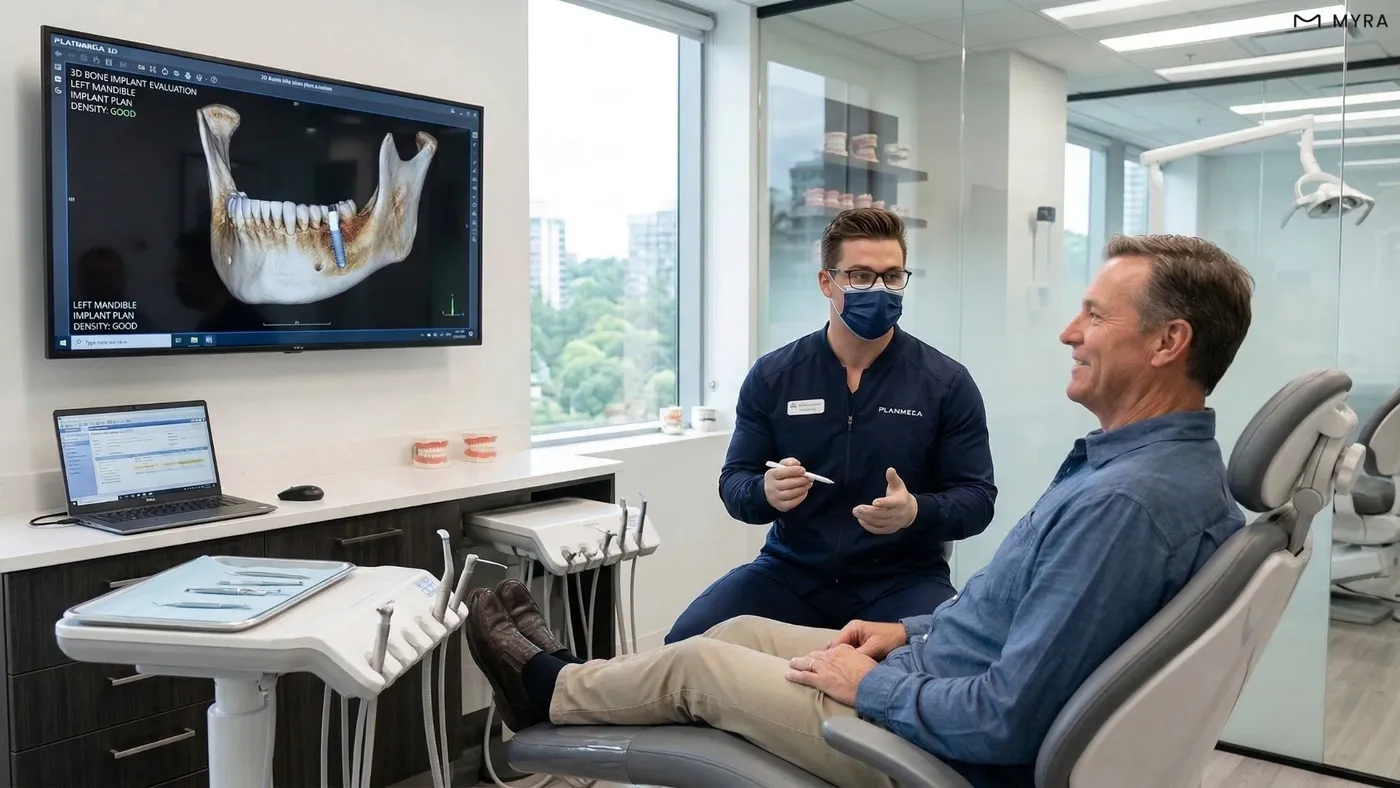 Antalya Myra Dental kliniğinde uzman diş hekimi tarafından hasta değerlendirmesi