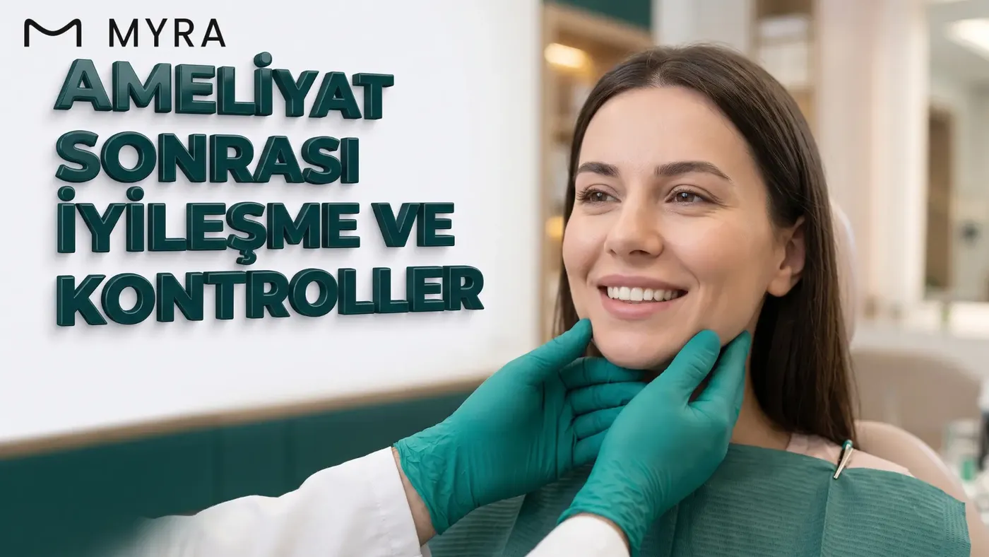 Çene kisti ameliyatı sonrası kontrol muayenesi yapılan hasta