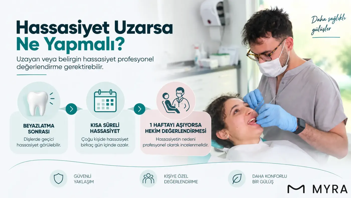 Diş beyazlatma sonrası hassasiyette hekime başvurma zamanı