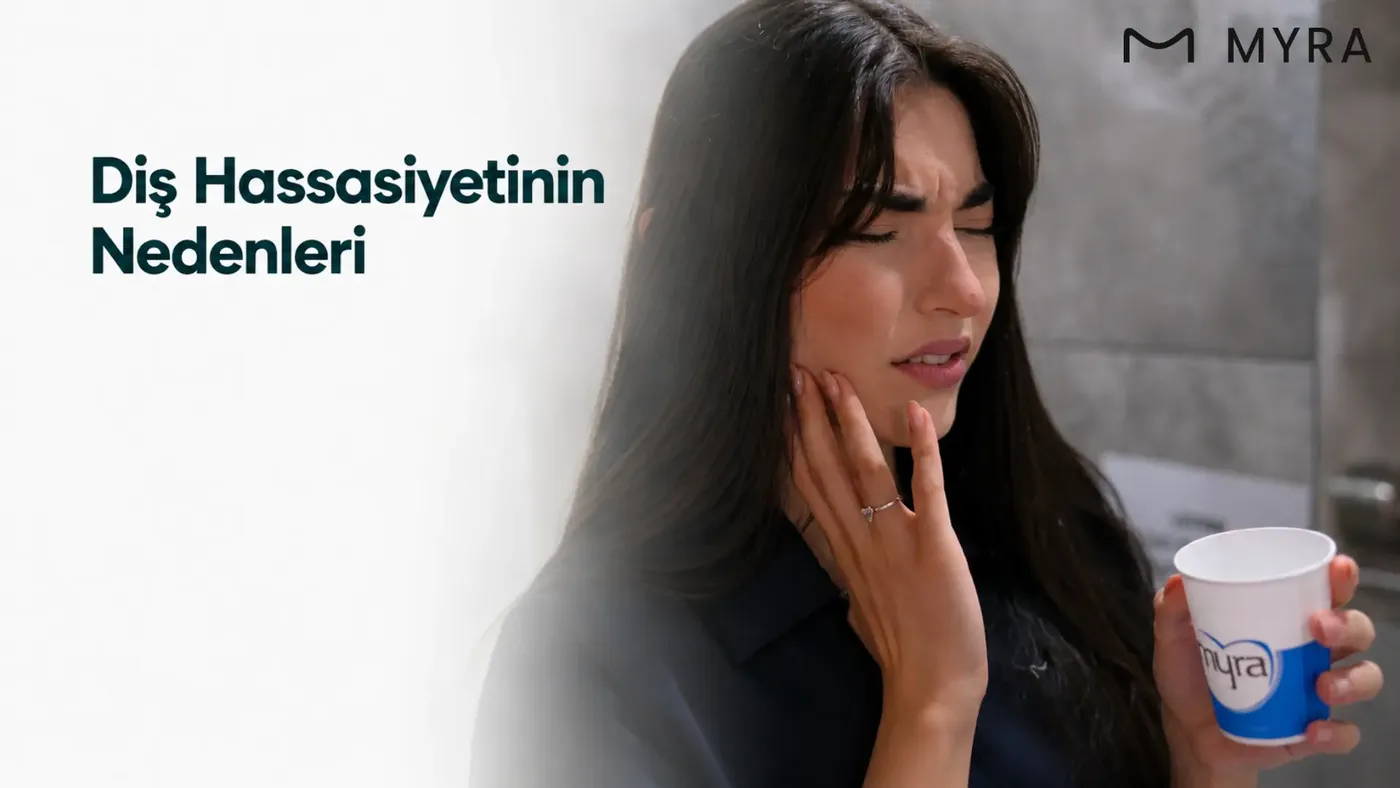 Diş eti çekilmesi, mine aşınması ve dentin açığa çıkmasını gösteren diş görseli