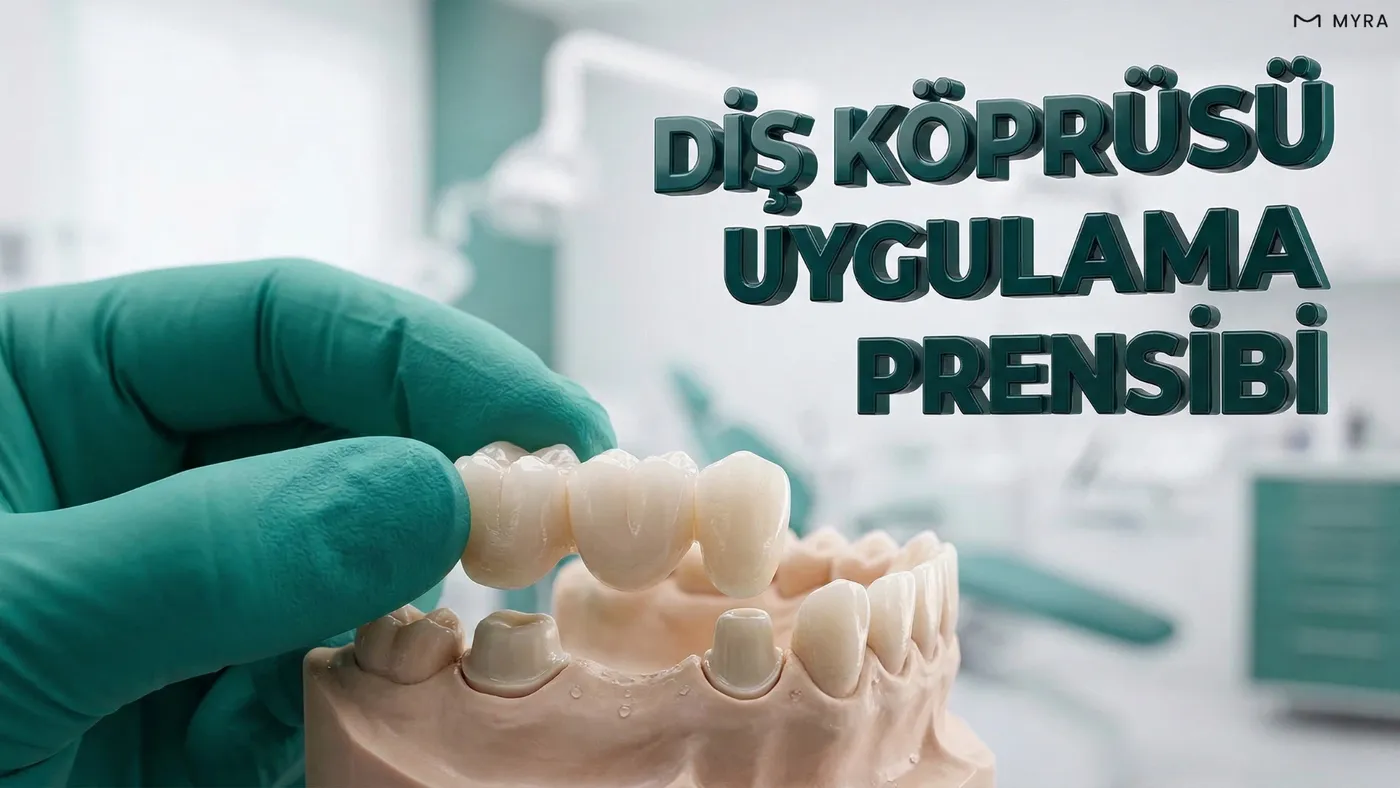Eksik diş boşluğunda komşu dişlerden destek alan sabit köprü protezi