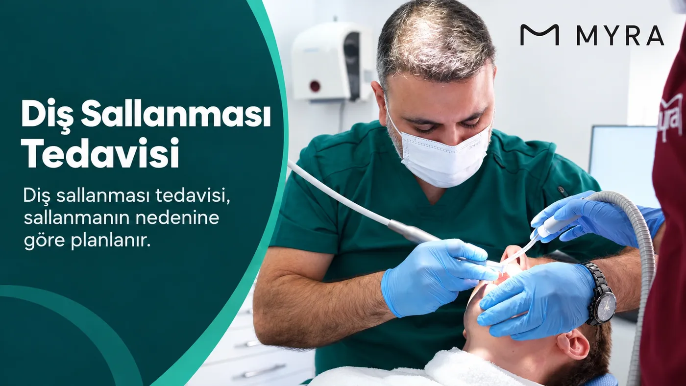 Diş sallanması tedavisi uygulanan hasta
