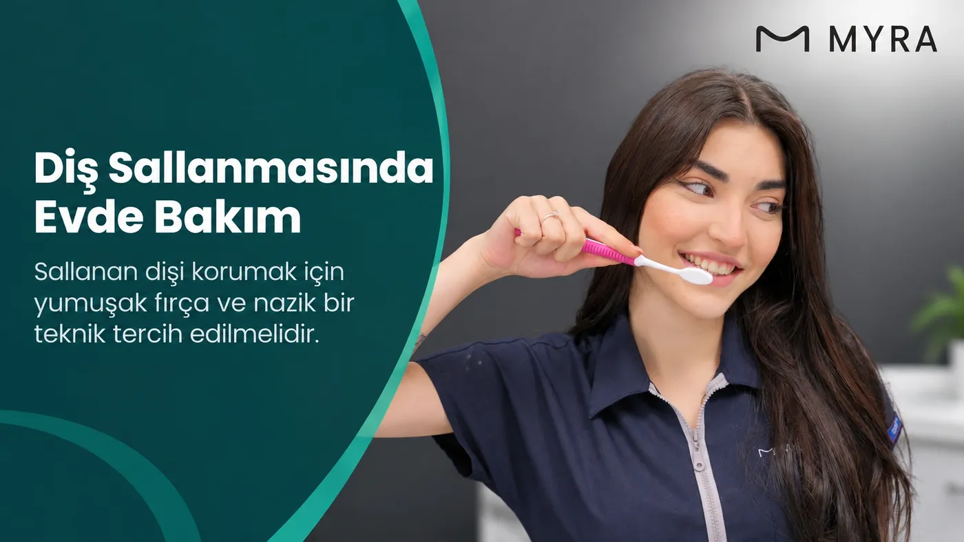 Diş sallanmasında yumuşak diş fırçasıyla nazik fırçalama