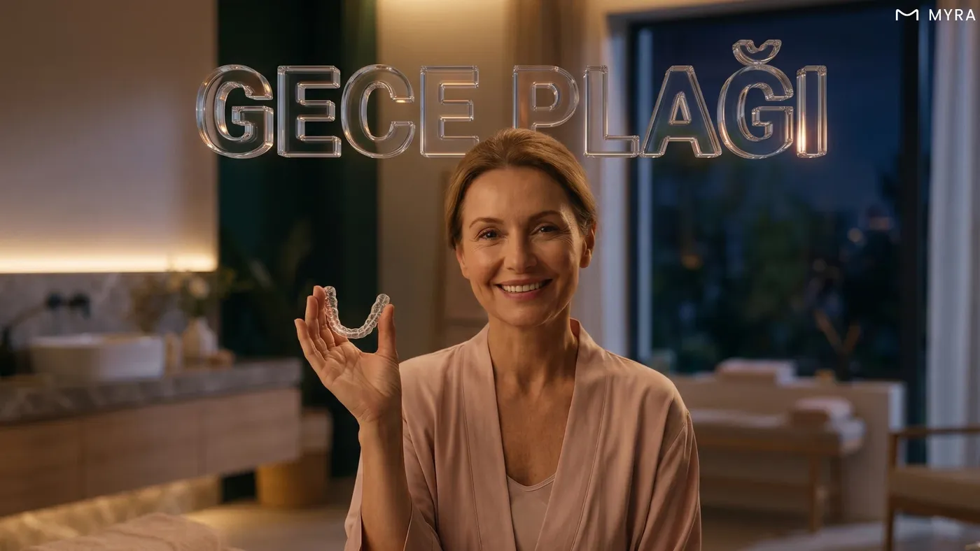 Şeffaf gece plağı kullanan hasta