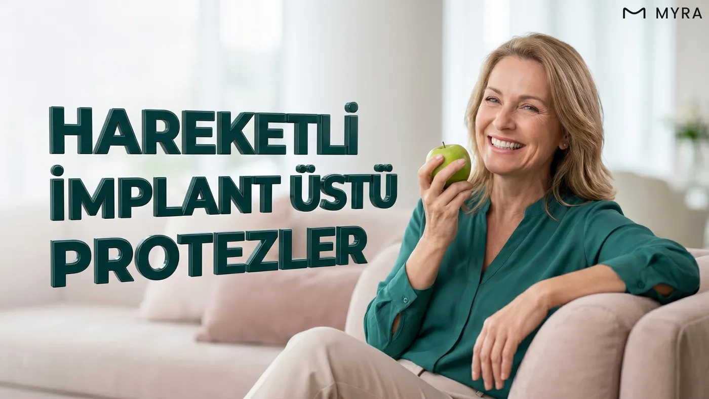  İmplantlardan destek alan hareketli protez kullanan hasta