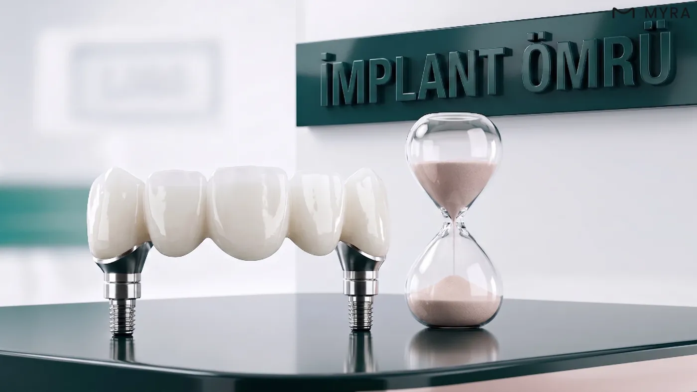 Uzun yıllar kullanılan implant üstü protez örneği