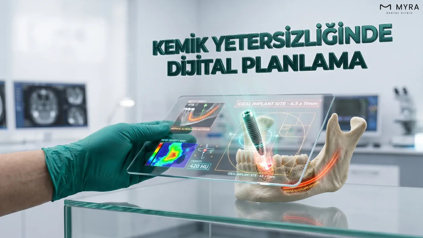 Dijital implant planlaması yapılan çene modeli