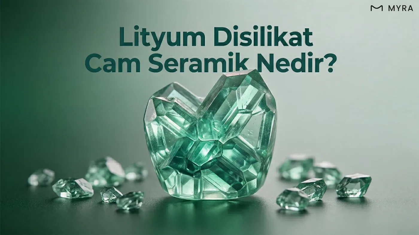 Lityum disilikat kristal yapısını gösteren mikroskobik görsel