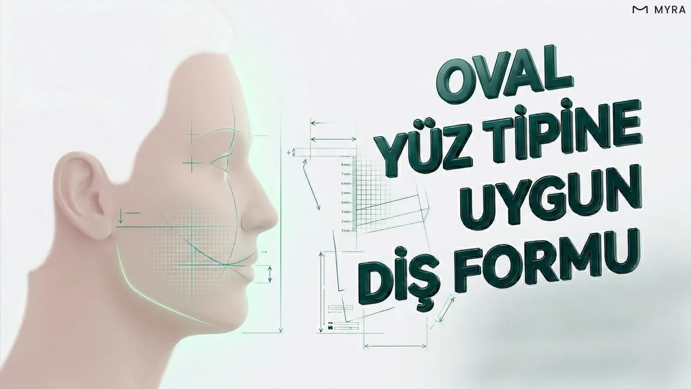 Oval yüzle uyumlu, hafif köşeli Hollywood tarzı simetrik diş modeli