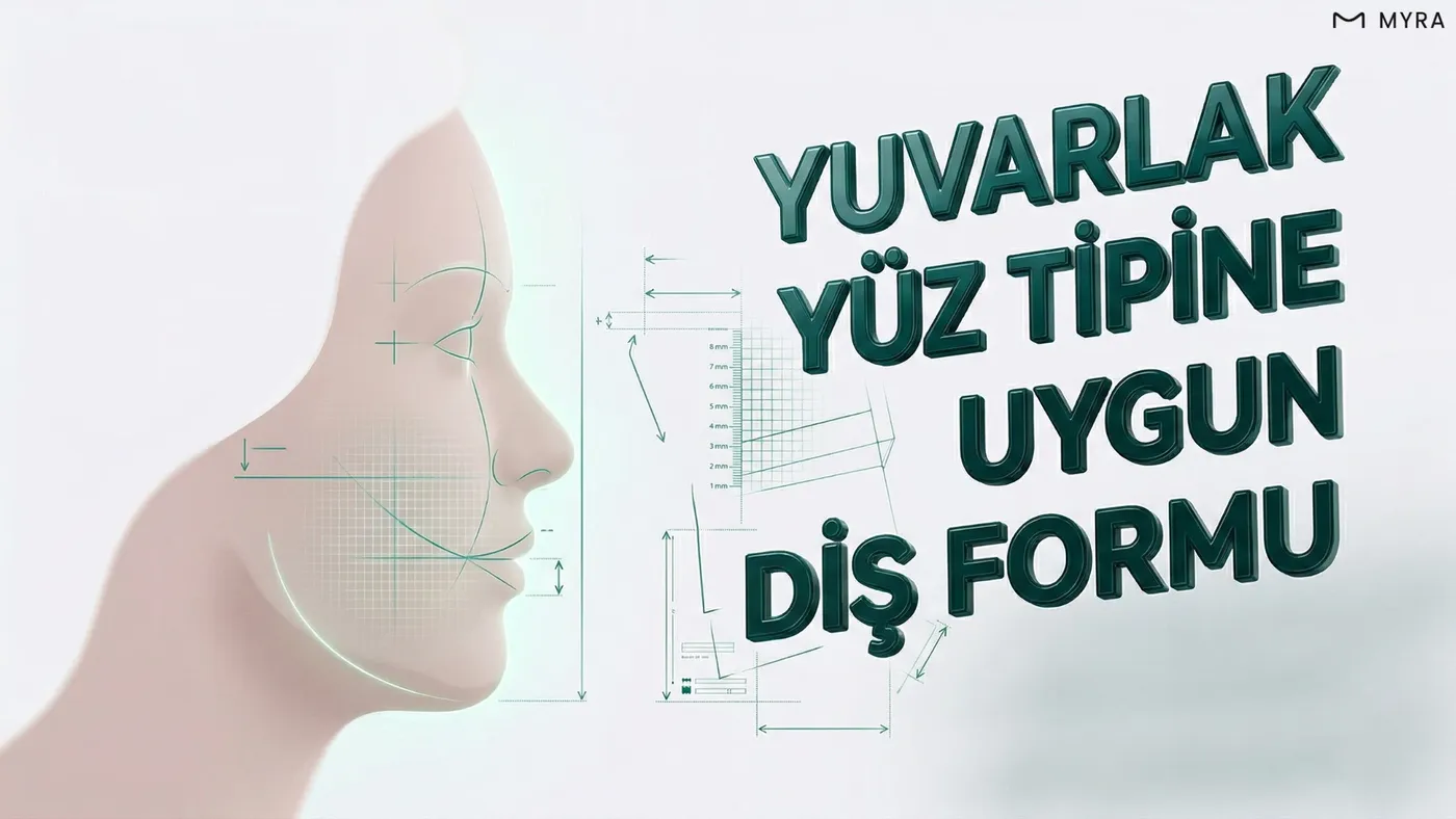 Yuvarlak yüz hattını daha ince gösteren uzun ve belirgin köşeli diş tasarımı