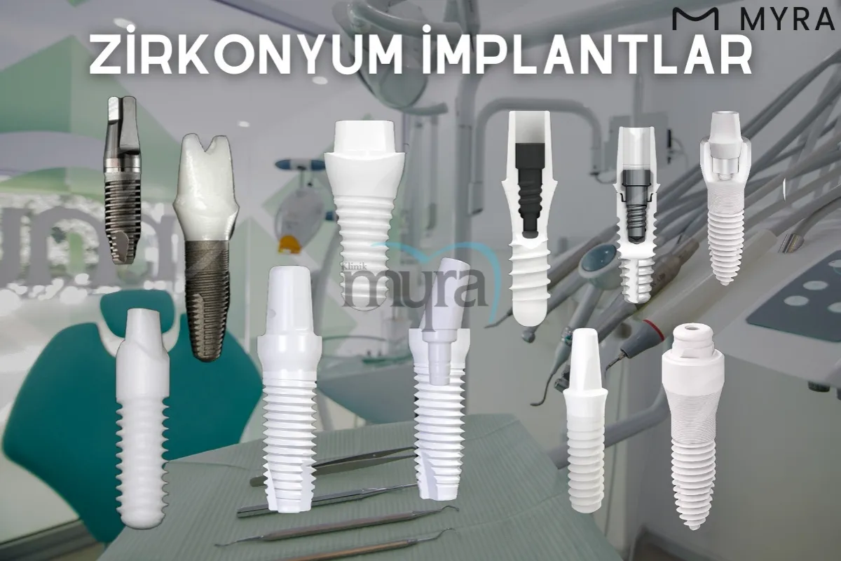 Estetik odaklı zirkonyum implantların farklı form ve modelleri